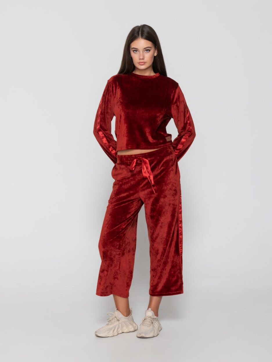 パンツ Ribbonbit : 25SS / Vanta Capri Pants (2colors) Tribal Diamond Jacquard Bengaline Pull-On KickFlare Capri