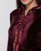 Devoted 8052 zip hoodie aubergine detail