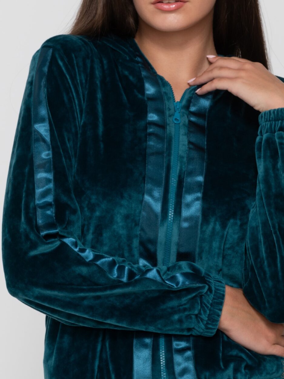 Devoted velvet jacket zip hoodie - Luna Splendida