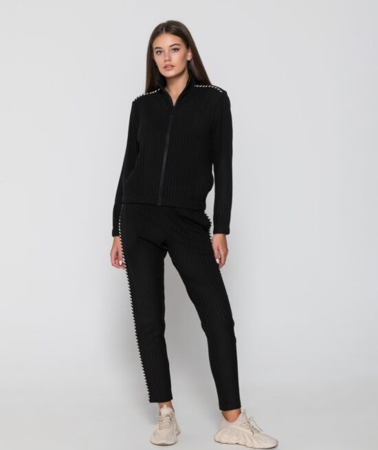 Elevated 8061 zip sweatshirt & 8063 sweatpants black front