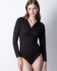 Tempted 8092 body with long sleeves black close cut