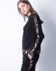 Tempted 8093 sweatshirt & 8097 high waisted chino black detail