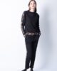 Tempted 8093 sweatshirt & 8097 high waisted chino black front
