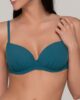 Blue sense 92058 balconette with molded cup & 91932 ruched side bottom petrol close cut
