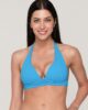 Blue sense 92060 full cover triangle & 92064 ruched bottom cyan close cut