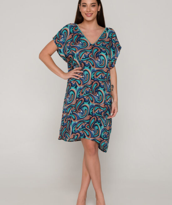 Drop 94620 kaftan blue front