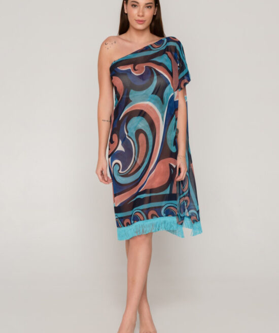 Drop 94621 tunic blue front