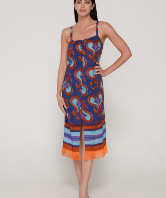 Riviera 94479 long dress unique front