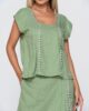 Sage 91220 top & 91221 shorts mint close cut