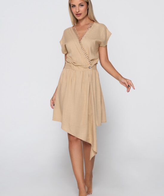 Sage 91223 short dress beige front