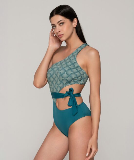 Retro 94598 swimsuit green side
