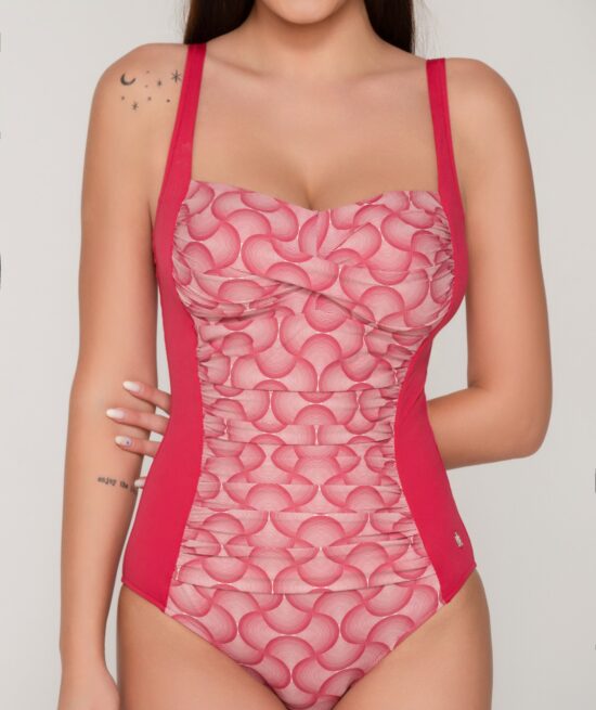 Retro 94599 swimsuit red close cut
