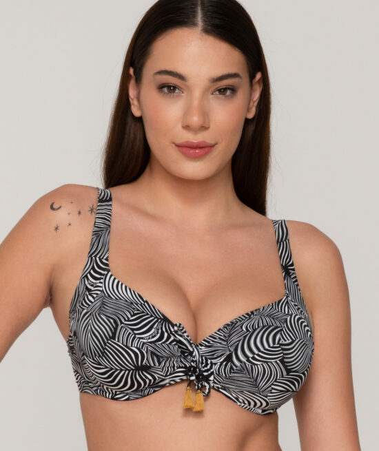 Zebra 94453 unpadded big size balconette & 94456 ruched side bottom unique close cut
