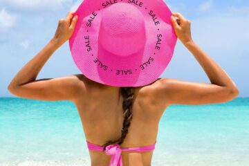 Blue Beige Funny Photographic Hello August Instagram Post (1920 x 600 px)