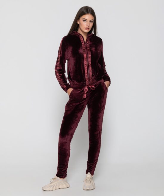 Devoted σετ φούτερ με φερμουάρ και στενό παντελόνι