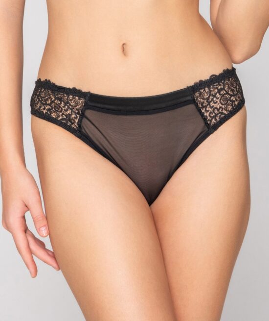 Mystique 15802 padded balconette & 25802 brief black front   Copy