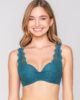 Orchidea 14091 padded balconette petrol close cut