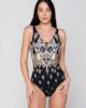 Stellar 94707 swimsuit with molded triangle cup unique front   close cut