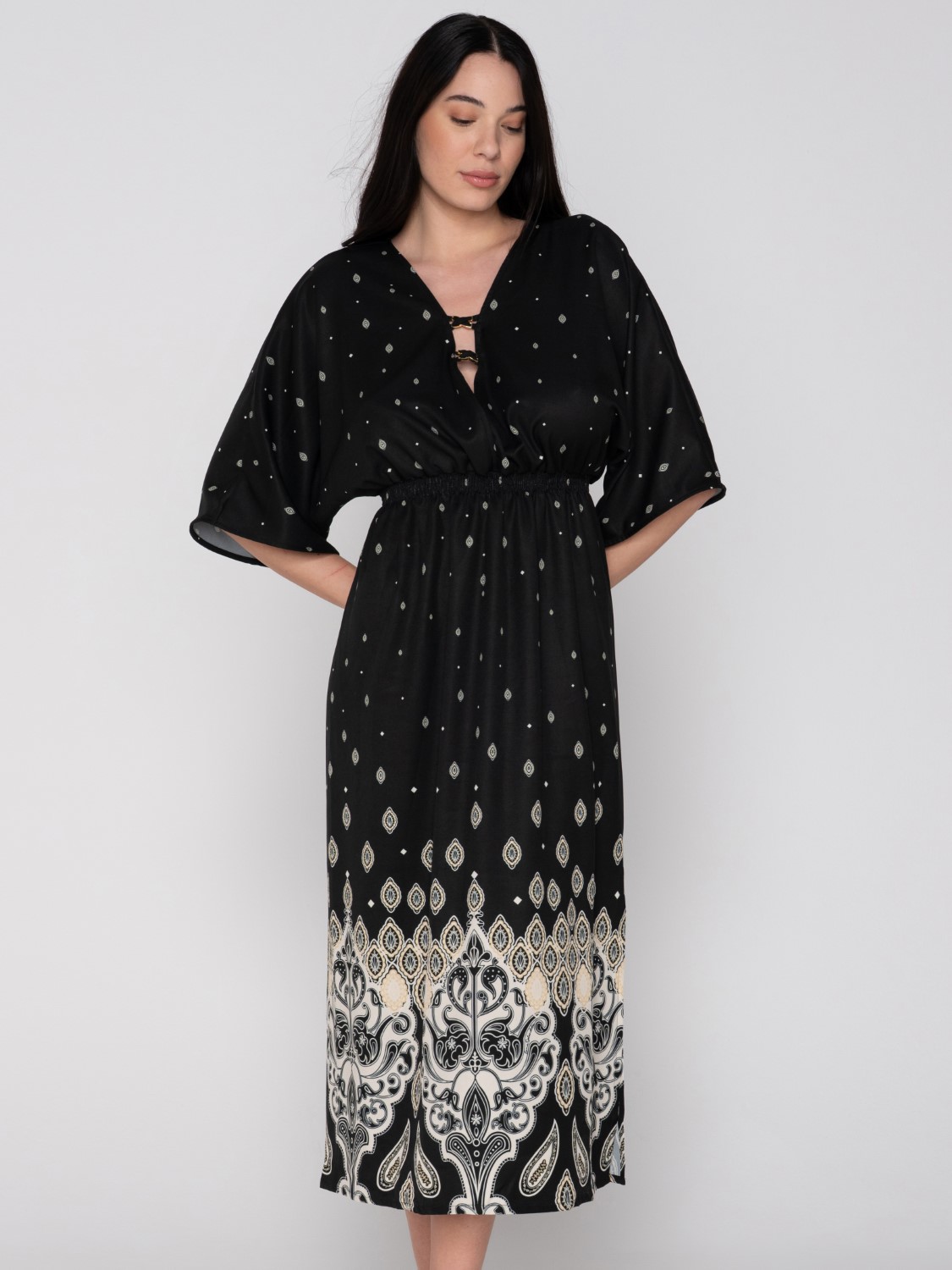 Stellar 94711 long dress unique close cut