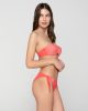 Aura 94881 strapless with molded cup & 94884 side tie bottom coral side