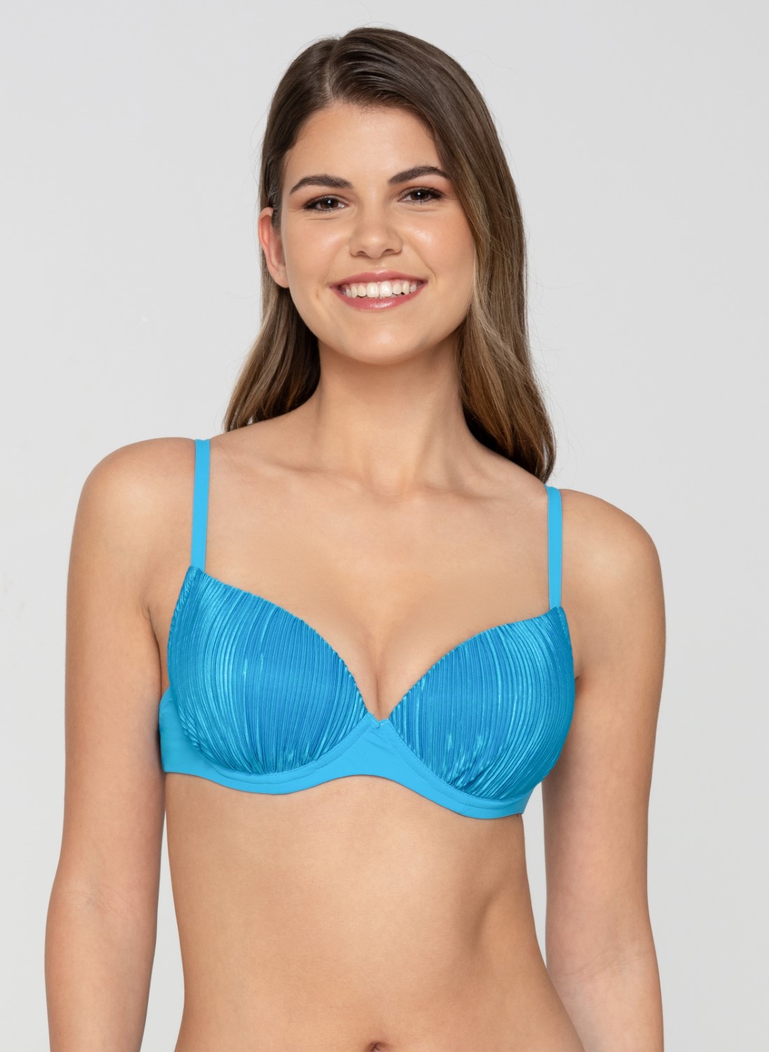 Aura 94883 balconette with molded cup turquoise close cut