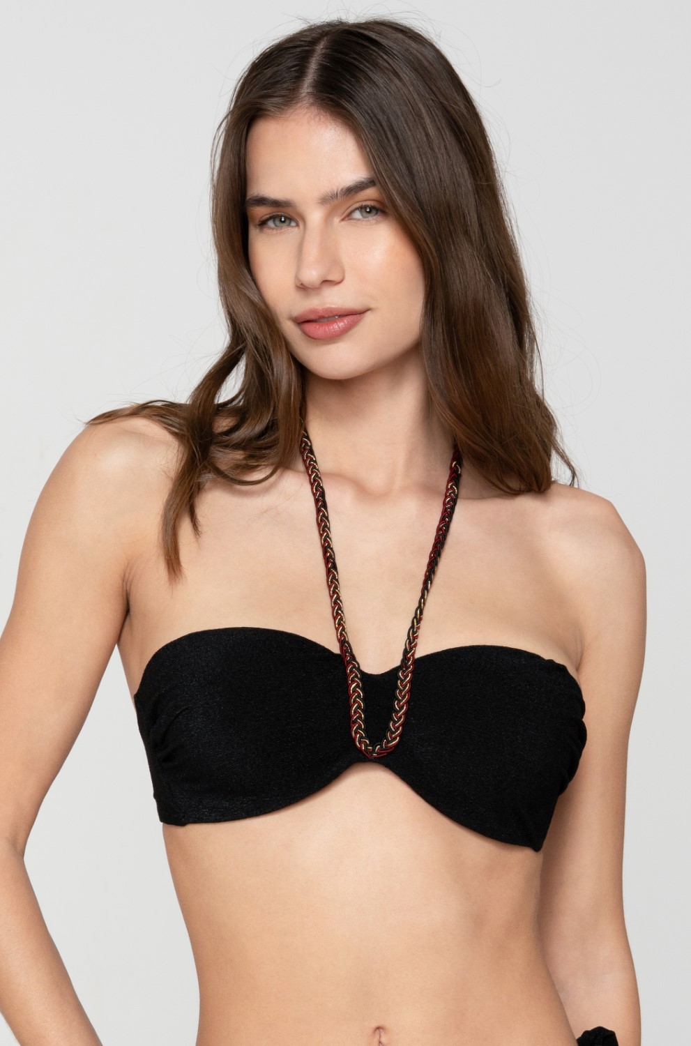 Fresh 94900 strapless with molded cup black close cut