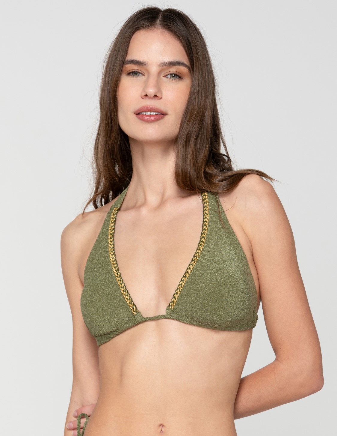Fresh 94901 triangle with removable cup khaki close cut