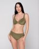 Fresh 94904 unpadded big size balconette & 94908 ruched side bottom khaki front