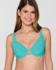 Fresh 94904 unpadded big size balconette turquoise close cut