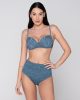 Jeans 94922 balconette with molded cup & 94925 high waist bottom denim front
