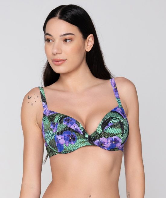 Blossom μπικίνι με ελαφριά ενίσχυση για μεγάλα μεγέθη D/E