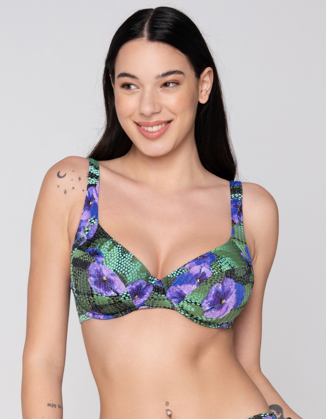 Blossom 94724 unpadded big size balconette unique close cut