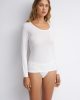Micro touch comfort 84593 t shirt long sleeves & 24592 string ivory front